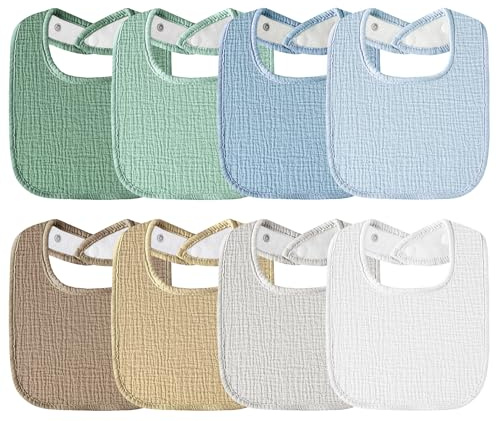 Kewlife gift Lätzchen Baby Musselin Viereckige Baby Halstuch Verstellbare für Junge und Mädchen