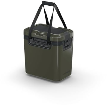 Dometic Recon Hardside Klein - Passive Kühlbox 16L - Wasserhahn - Lichen | Zweiseitig öffnender Deckel - Inklusive Zapfhahn - Magnetischer Ablaufstopfen - Ergonomische Softgrip-Griffe