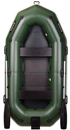 BARK Schlauchboot 270 cm für e-Motor - Paddelboot für 2 Personen mit Lattenboden, Heckspiegel und Scheuerleiste - Angelboot in Profi-Qualität