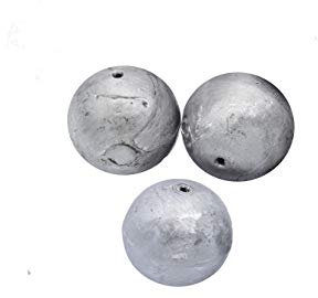 Plomo Esfera Orificio pasante, 20 g, Paquete de 50 Unidades
