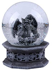 Pacific Giftware Winged Gargoyle Resin Figurine Water Snow Globes 100mm