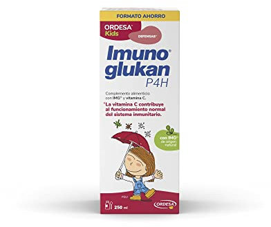 Imunoglukan P4H Jarabe 250ml | 250ml | Complemento Alimenticio con Vitamina C para fortalecer las Defensas de Niños a partir de 3 años y Adultos