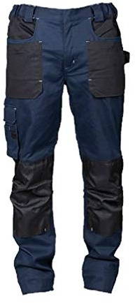 JRC 993730 Mostar Pantalone Uomo Multitasche da Lavoro Misto Cotone Tasche Rinforzi antistrappo Blu Navy