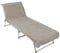 ZOLLNER Toalla para Tumbona de Playa y jardín, algodón, 75x215 cm Gris Piedra