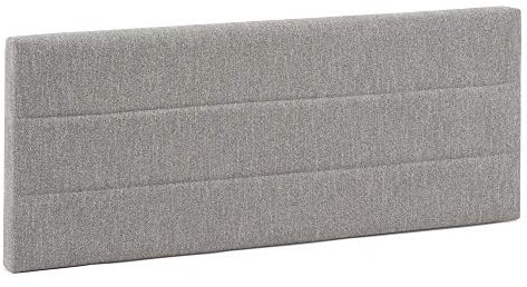 Marckonfort Miconos Kopfteil in Grauer Farbe gepolstert 150x60 cm mit Schaumstoff gepolstert, Stickerei mit Steppeffekt, 8 cm dick, Inklusive Hardware zum Aufhängen