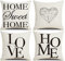 Epinki Kissenbezug 40 x 40 cm 4er Set mit Home Sweet Home, Dekor Kissenhülle Kissenbezüge mit Verstecktem Reißverschluss, Couchkissen, Sofakissen Weinachten (Weiß)