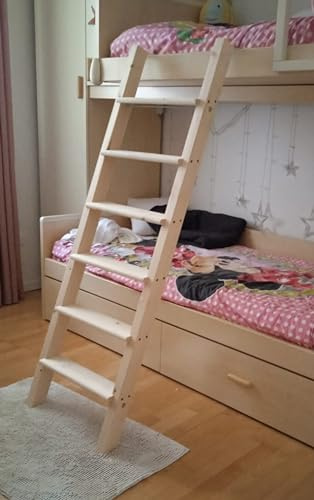 Generico Scala in Legno massello in Varie Altezze e larghezze per soppalco,Letto a Castello,cameretta,soffitta (100, 40)
