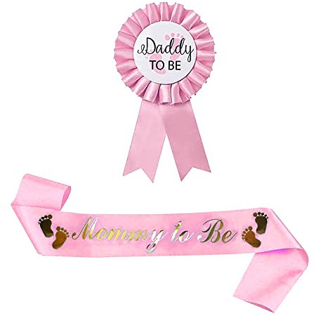 Schärpe für Babyparty, Rosa
