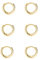 Creolen Silber 925 Ohrringe Gold Klein Ohrringe Set für Damen,3 Paar Ohrringe Herren Huggies Set 8mm