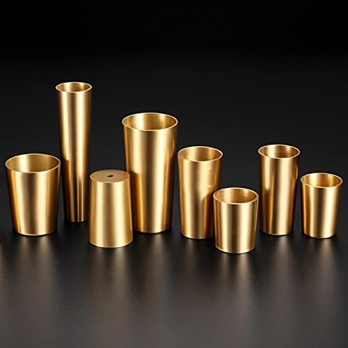 Gold Brass Cabinet Leg Cover, Chair Feet Protector - Metal Cup Furniture Leg Ferrules, 1pc (Brass Color, 60x30x25mm)