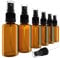 EBELYX Sprühflasche 100ml 6x, Made in Germany, kleine Sprayflasche mit Zerstäuber aus Braunglas