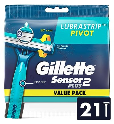 Sensor2 Plus Pivot Men's Disposable Razor, 21 Razors
