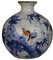 AMITVA Chinesische Keramikvase mit Ständer, Weiß, große chinesische Vase, Porzellan, Blumenvase, chinesische antike Keramikvasen, traditionelle dekorative Vase-B 16 x 14,5 cm