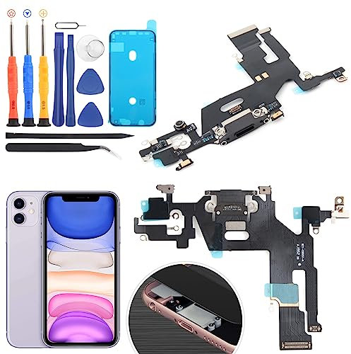 RongZy Ladebuchse Kompatibel mit iPhone 11 USB Dock Connector für iPhone 11 Flexkabel Ladeport Ladebuchse Ersatz