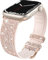 Tuocal Bling Armband Kompatibel mit Apple Watch Glitzerarmband 38mm 40mm 41mm 42mm(Series 10), Glitzer Weiches Silikon Ersatzarmband mit iWatch Armband Series 10 9 8 7 6 5 4 3 2 1 SE Damen, Roségold