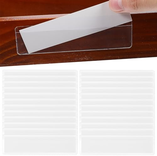 Etikettenhalter, 100 Stück Selbstklebende Etikettenhalter Transparente Etikettenhalter Klarsichttaschenhalter Mit Papier Durchsichtige Klebetaschen Bibliothekspreisinhaber 11x3cm
