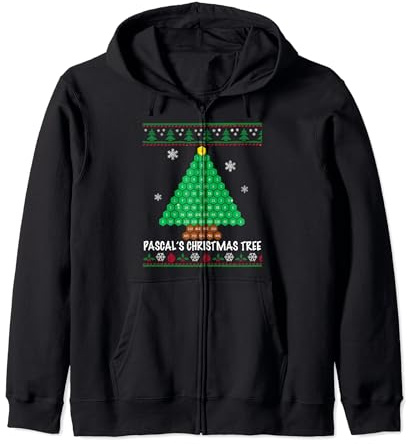 Lustiger Mathematik-Pullover-Pascal's Weihnachtsbaum für Frauen Männer Kapuzenjacke