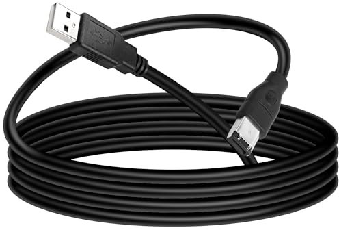 MEIRIYFA Firewire 1394 Câble adaptateur 6 broches vers USB, Firewire IEEE 1394 6 broches mâle vers USB 2.0 Type A mâle Câble convertisseur de données pour imprimante, appareil photo numérique,