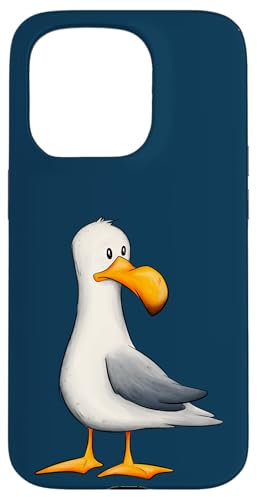 Hülle für iPhone 15 Pro Lustige Möwe Nordsee Ostsee Meeres-Vogel