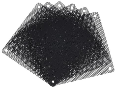 sourcing map 6PCS PC Dust Filter, 120x120mm PVC Computer Case Cooler Dustproof Mesh Cover Fan Grills for Computer Chassis Speakers, Black