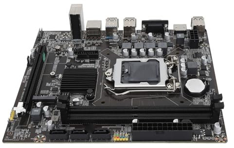 Carte Mère de Jeu H110, Mémoire DDR3 Double Canal LGA1151, Carte Mère D'ordinateur, Prise en Charge NVME NGFF SATA 2.0 M.2 HDMI VGA, Carte Mère PC pour Processeur 6 7 8 9