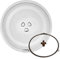 Yheonver Universal Microwave Glass Plate Microwave Glass Turntable Plate, Round Microwave Plate Cover Replacement 24.5cm
