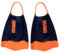 Arena Powerfin Pro II Schwimmflossen, Unisex, für Erwachsene, für Damen und Herren, Silikon, Kurze Klinge, Links/rechts, personalisierbar, Marineblau/Orange, Größe 45-47