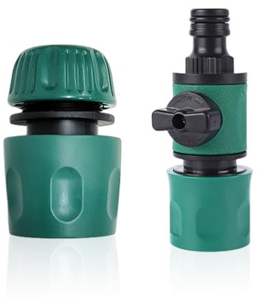 HDGSAFD Lot de 2 raccords de tuyau femelles, convient pour le lavage de voiture, l'arrosage du jardin (vert)