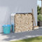ZEYUAN Leñero de Acero galvanizado Plateado 120x45x100 cm, Guardar Leña Exterior, Chimeneas, Estufas de Leña, Exterior