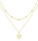 FANCIME Layered Kette Damen mit Sonne Anhänger, 14K Gelbgold Vergoldet Personalisierte Zarte Mehrreihige Halskette, 925 Sterling Silber Halskette Schmuck für Damen Mädchen