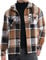 Elegancity Herren Jacke Kariertes Hemdjacke Langarm Hoodie Shirts Kapuzenpullover Freizeitjacke Sweatjacke Sportjacke Blousonjacke Winter Jacket Braun L