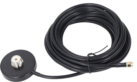 16,40 Fuß CB VHF UHF HF Amateurfunk-Antennen-Magnethalterung, NMO-Montage-Magnetfuß für Auto-Bus-Taxi-Mobilfunkantenne, RG58-Koaxialkabel PL
