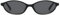 LJCZKA Retro Ovale Sonnenbrille für Damen, 90er Vintage Kleine Katzenaugen Sonnenbrille Mode Oval Brille Schmal Rahmen Schattierungen mit UV Schutz (Schwarz Schwarz)