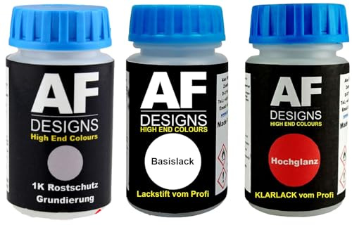 Stylo de retouche compatible avec Peugeot M6N9 Blanc Nacre Vernis transparent Apprêt Kit de peinture automobile