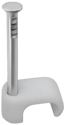 REULIN 100+ Pack of 1-1.5mm T&E Flat Cable Clips With Long Nail 2.5 CM 5 X 8 mm for Outdoor and Indoor Use, Wire Management Clips