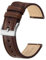 BISONSTRAP Leder Armband, Klassisches Ölgewachstes Leder, Uhrenarmband für Herren und Damen, Schnellverschluss, 22mm, Kaffeebraun (Silberne Schnalle)