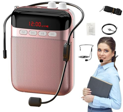 Amplificateur vocal rechargeable générique pour enseignants, amplificateur vocal personnel | Amplificateur vocal portable - Amplificateur de sangle sans fil réglable