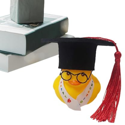 Generisch Abschluss-Enten, Abschluss-Enten 2024, Badeente für Abschlussfeier, Entzückende einzigartige Absolventen-Party-Enten mit -Abschlusshut und Brille für die Schlafzimmerdekoration