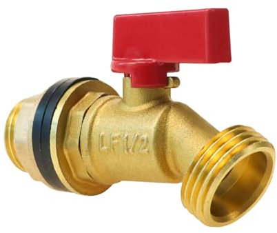 Kit di beccucci per rubinetto a barilotto antipioggia in ottone, valvola a sfera filettata maschio da 3/4 GHT con raccordo a paratia, rubinetto dell'acqua all'aperto ad alto flusso per benna da 5/55