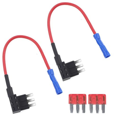 2pcs Car Fuse Tap Add a Circuit Adapter 12V with 2pcs Micro3 ATL Blade Type Fuse 10A