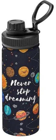 Carino Planet Campeggio Escursionismo Idratazione Fiaschetta,In Acciaio Inox Bottiglia D'acqua Esterna,Doppia parete