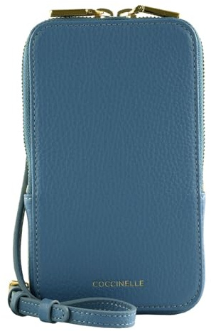 Coccinelle Leder Handytasche Flor Hi-Tech Phone Bag Azul blau