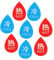 HYTROVE 12Pcs Acrylic Stickers for Faucets Self Adhesive Labels for Bathroom Decor Restaurant Supplies and Smooth Surfaces Creative Water Signs for Hotels Stores