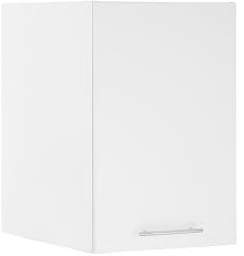 Laundreezy Schrankaufsatz Aufsatzschrank für Waschmaschinenschrank in Weiß | 50 x 76 x 68 cm (B/H/T), Schrank für Hauswirtschaftsraum, Waschküche, Keller, Bad, 1 Drehtür, 2 Fächer
