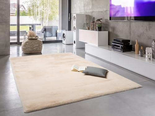 Mein Teppichmarkt Teppichträume werden wahr! Gaby Fell Fellteppich in Hellrosa Rosa Größe: 66x130 cm Diele, Esszimmer, Flur, Kinderzimmer, Küche, Schlafzimmer, Wohnzimmer