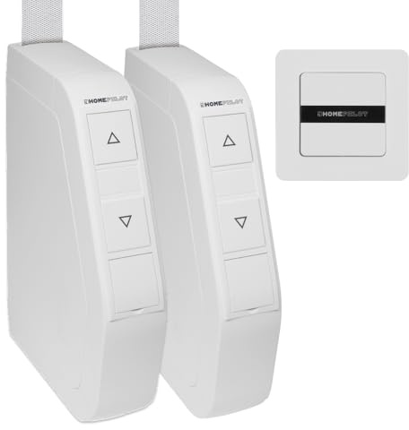 Home Pilot Rollladen Set: 2x RolloTron pure smart Aufputz Minigurt Gurtwickler + Wandtaster smart zur Fernbedienung des elektrischen Gurtwicklers
