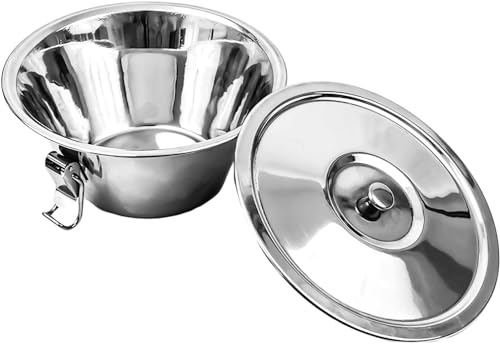 Arga Puddingform mit Deckel Edelstahl 16 cm - Wasserbadform für Flan, Soufflé und Desserts - Leicht zu stürzen für Hobbybäcker, Gastgeber und klassische Nachspeisen