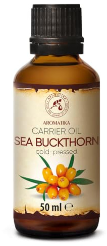 Sanddornöl 50ml - Kosmetisches Öl - Trägeröl & Pflegeöl | Körperöl, für Haut, Körperpflege, Hautpflege, Körperpflegeöl, Pflegeöl für den Alltag, Sanddorn Öl