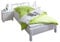 Einzelbett Merci Massivholz Kiefer Weiss 100 x 200 cm