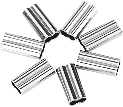 Manicotti A Crimpare 1.0 Pesca,200 Pezzi Maniche A Crimpare In Rame Doppio Barilotto Manicotto Da Filo Da Pesca In Alluminio Con Filo Da Pesca Er In Tubo Da Pesca(1.0Mm*10Mm)